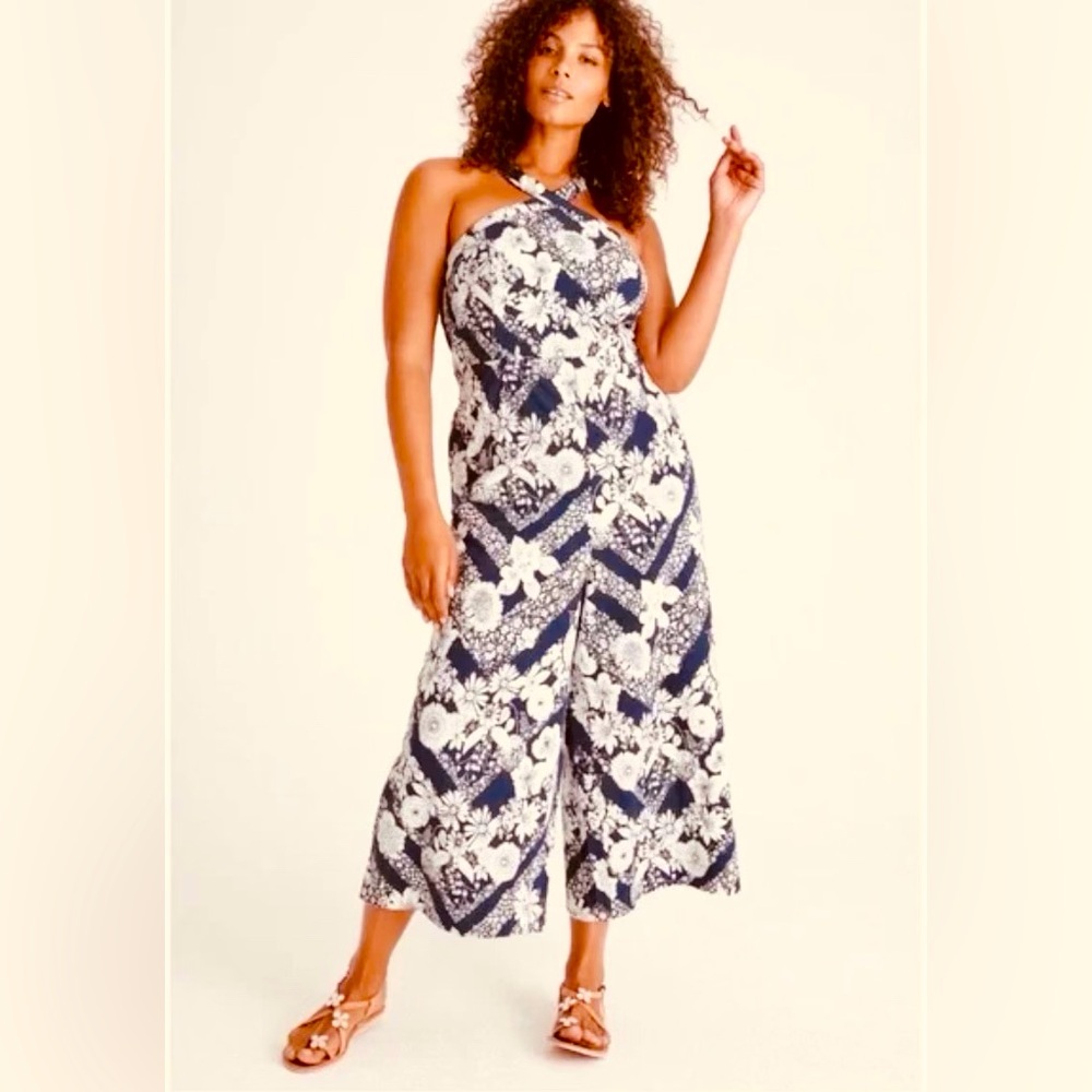 Anthropologie Maeve Magda Halter Jumpsuit size 0